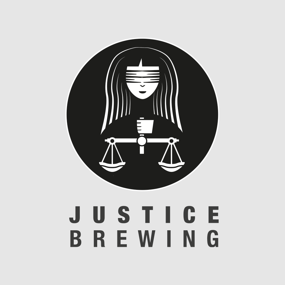 Justice brewing loogo design