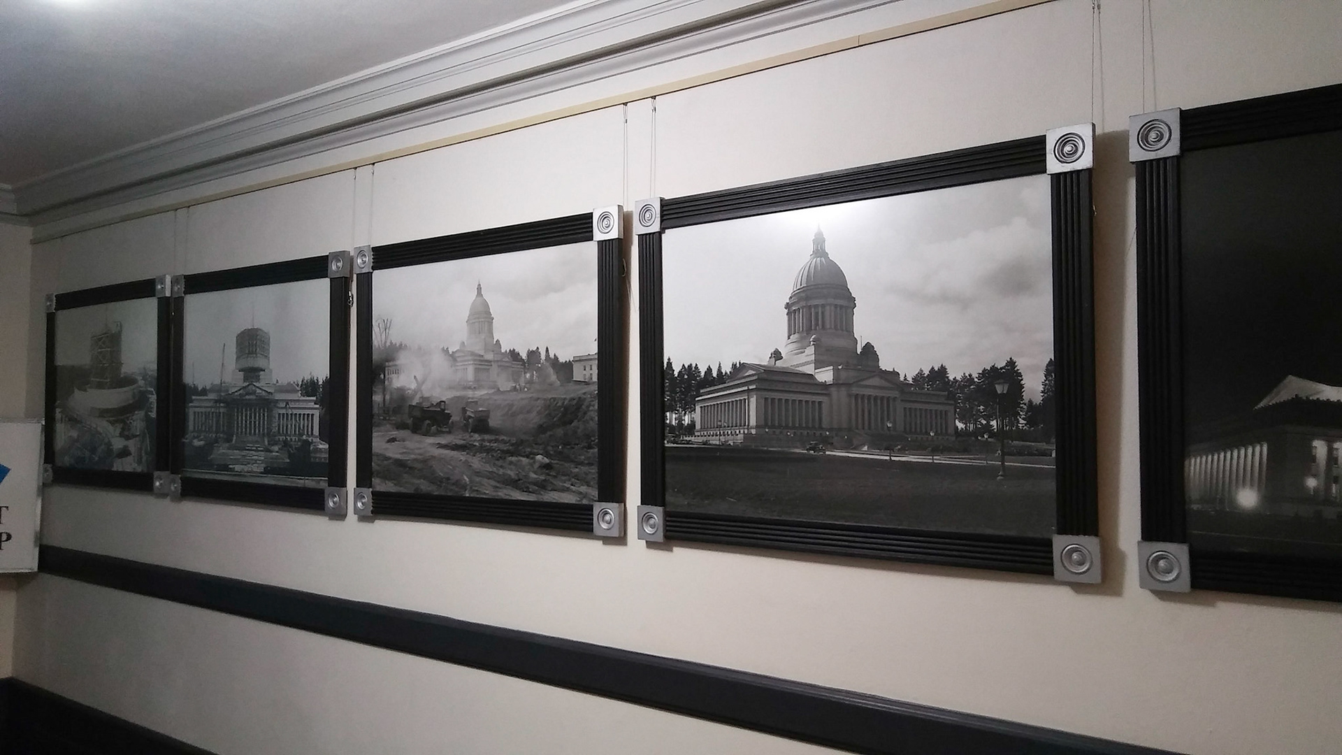 SERIES OF FRAMED ART - CONSTRUCTION OF THE LEGISLATIVE BLDG. , WASHINGTON STATE CAPITOL