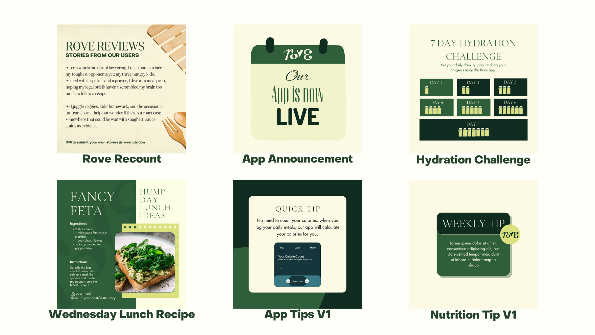 Rove Social Media Content Samples