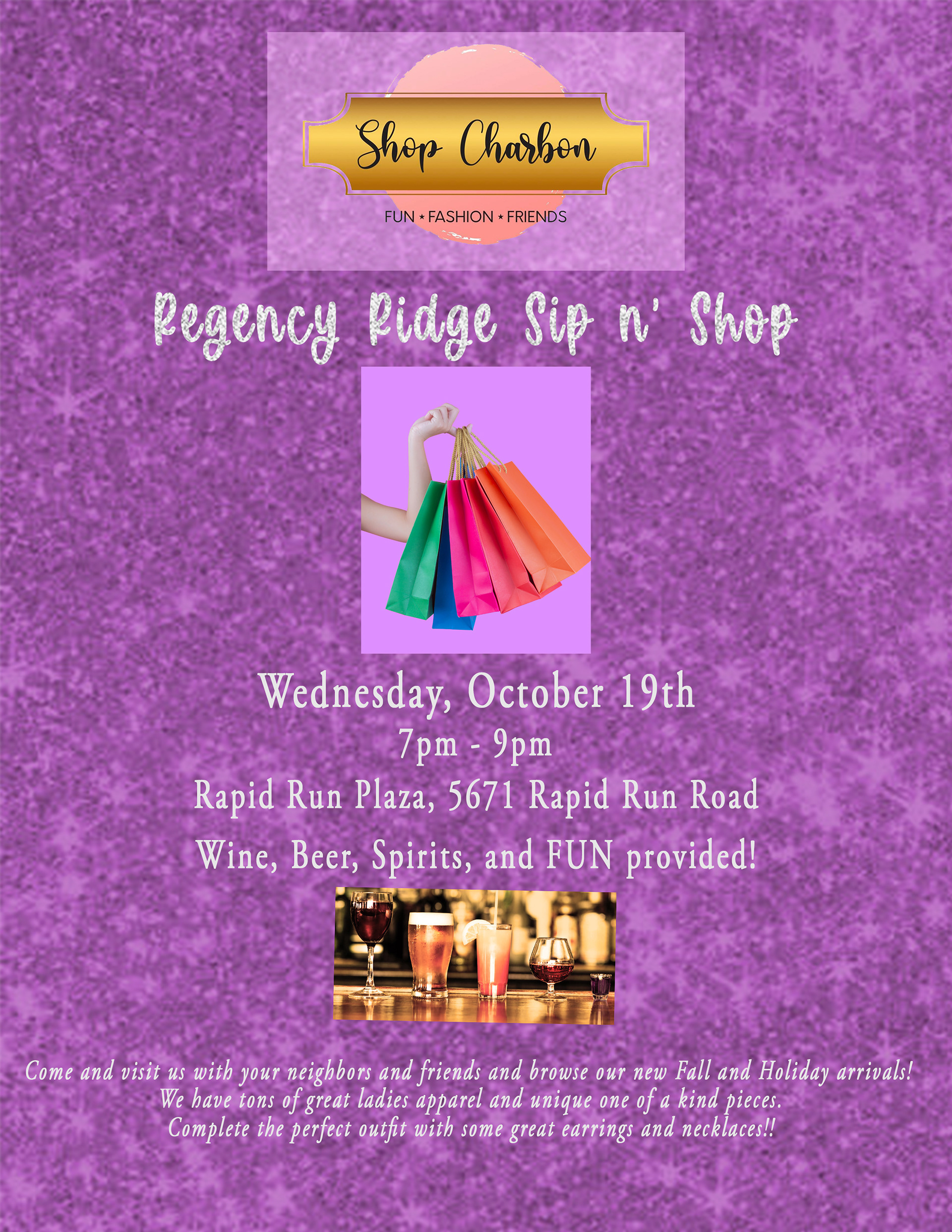 Shop Charbon Regency Sip n' Shop Flyer October 19
