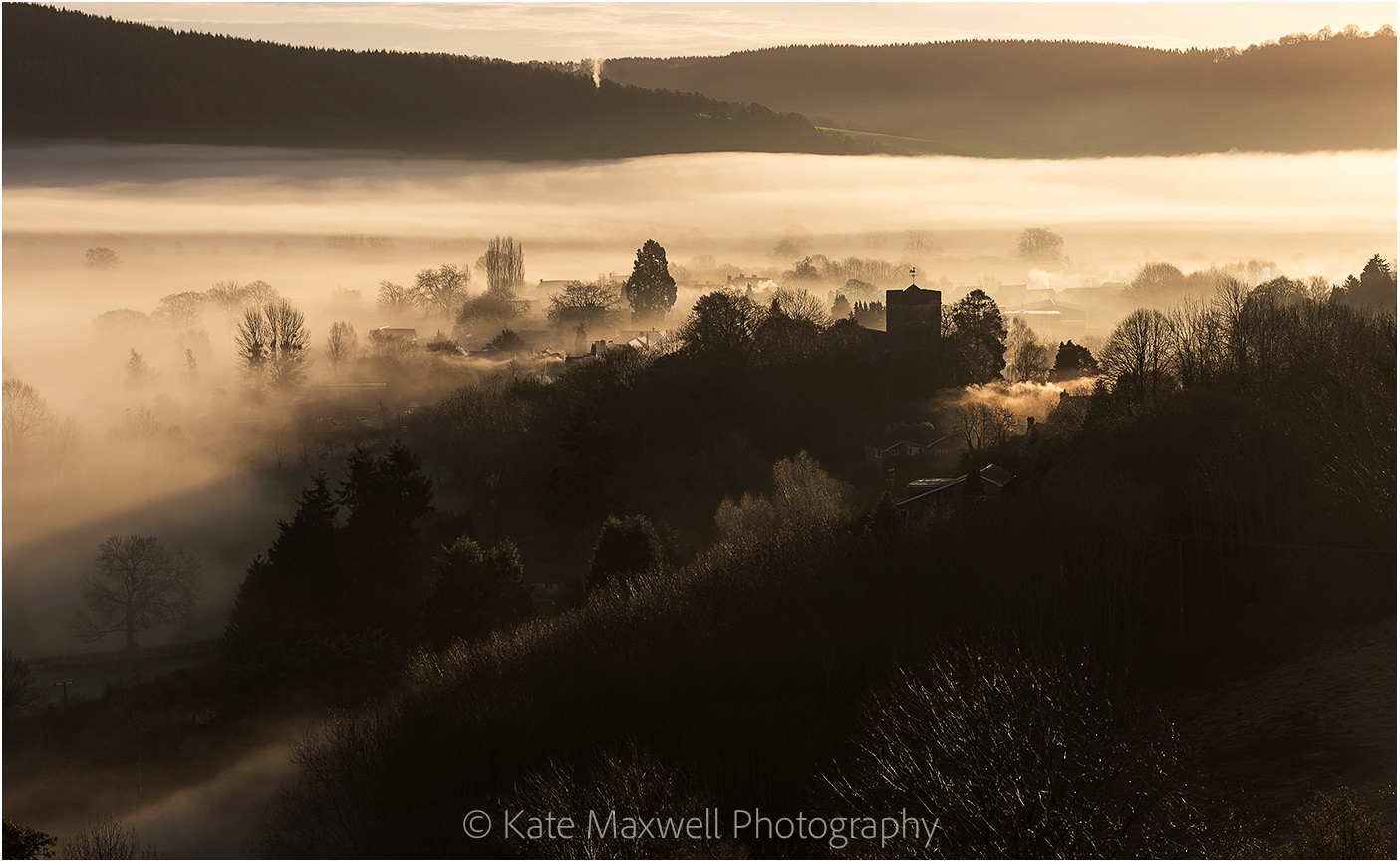 Wigmore on a misty morning