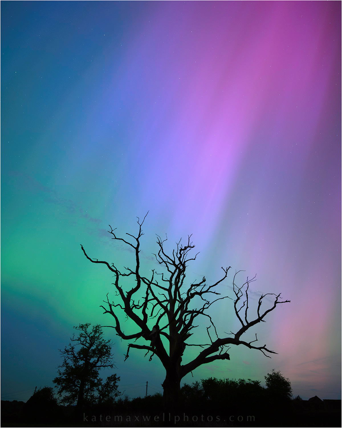 Northern lights in Shropshire