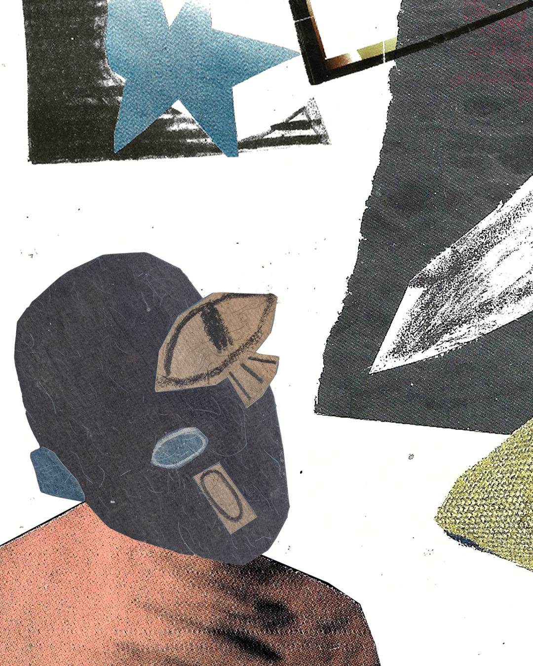 'Look Away!' Mixed media Collage.