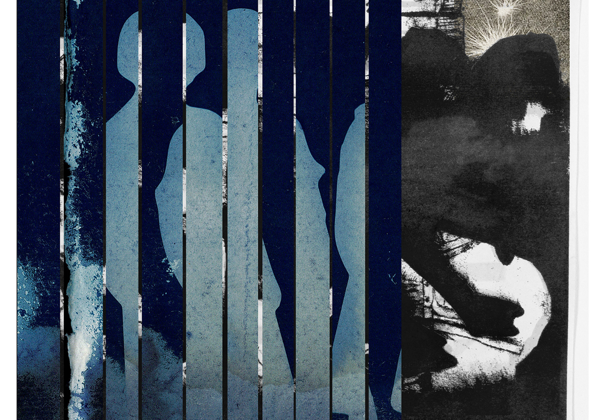 'Fragmented Memories' Cyanotype and Riso Collage