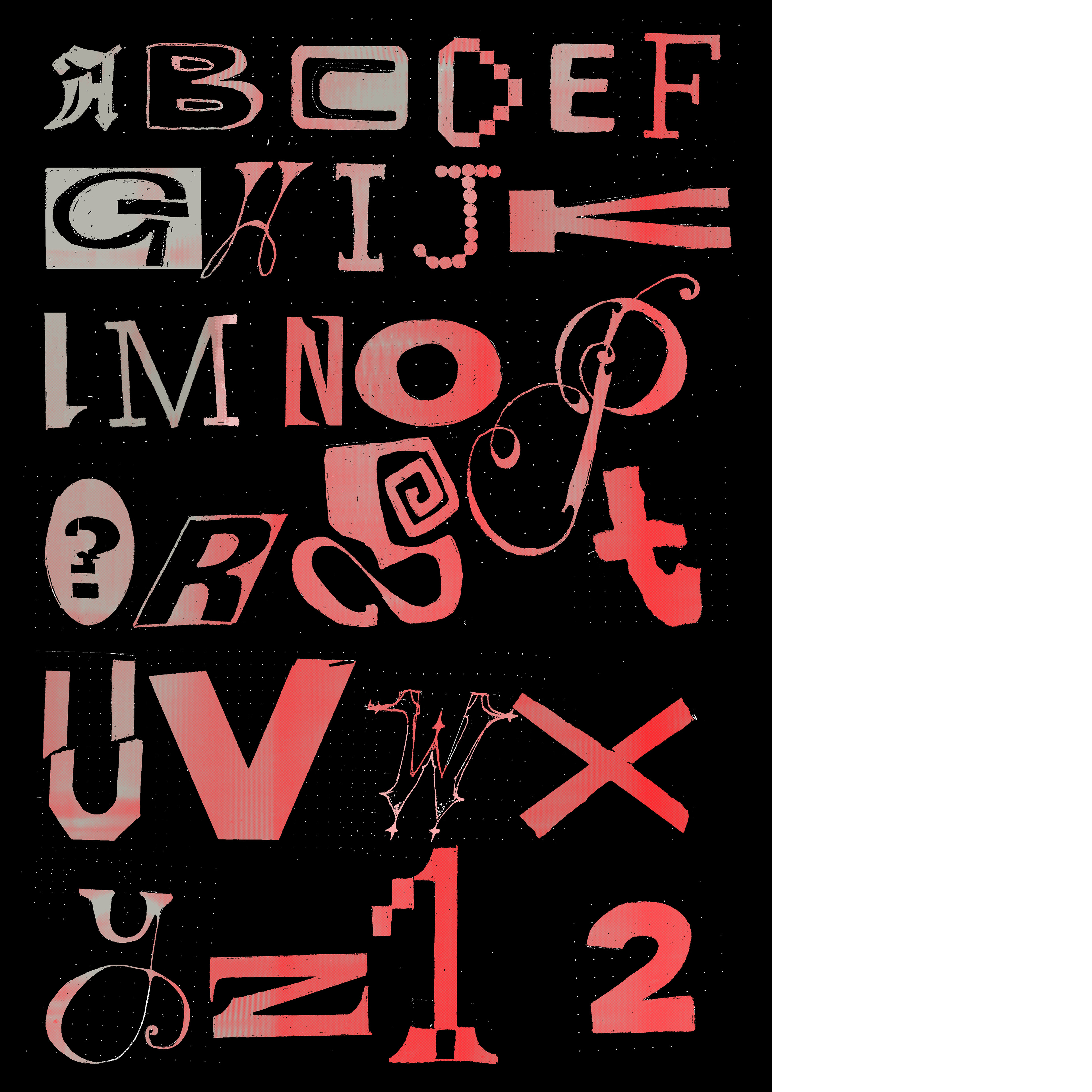 Type Design sheet inspired by DIY zine culture - 2024