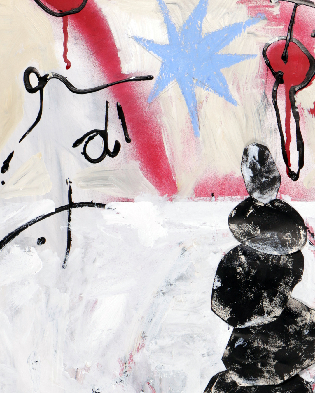 Close up of painting 'Toxic Waste'