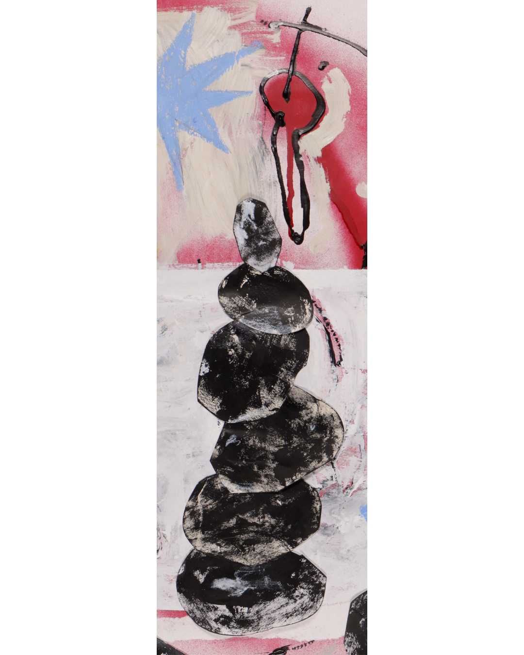 Stones from mixed media illustration.