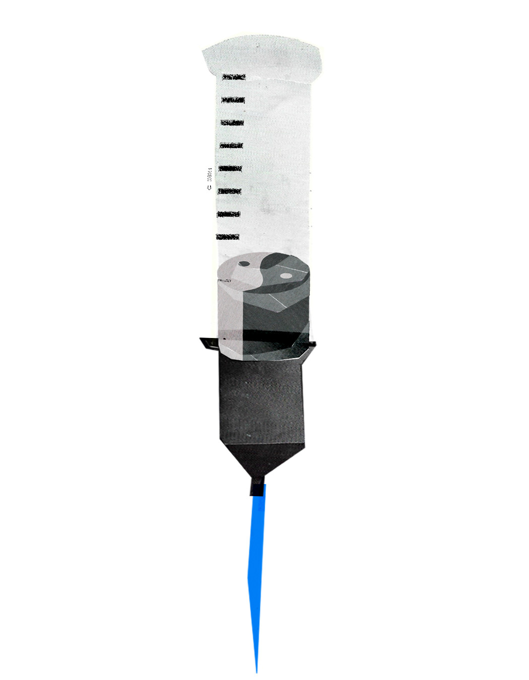 Syringe element for Editorial Illustration