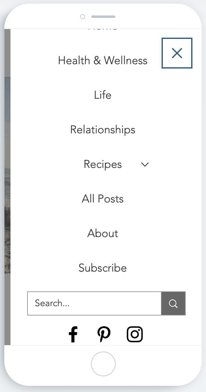Open hamburger menu continued
