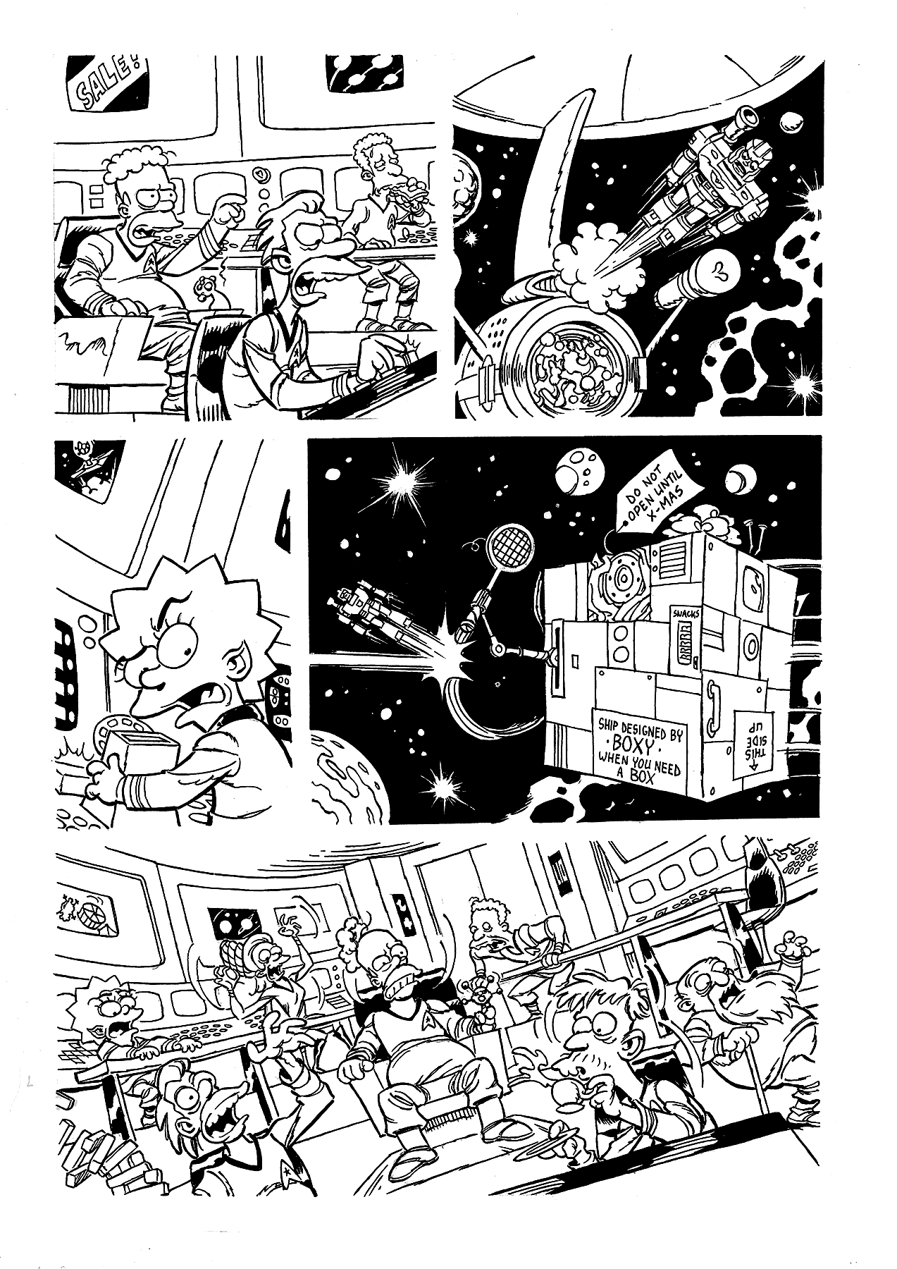 Inks for Simpsons MAD parody