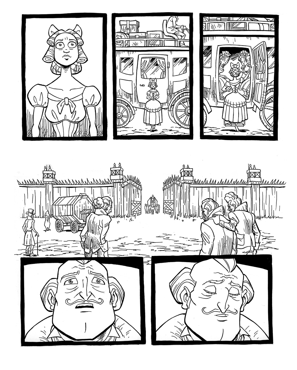 Page sample for local graphic novel