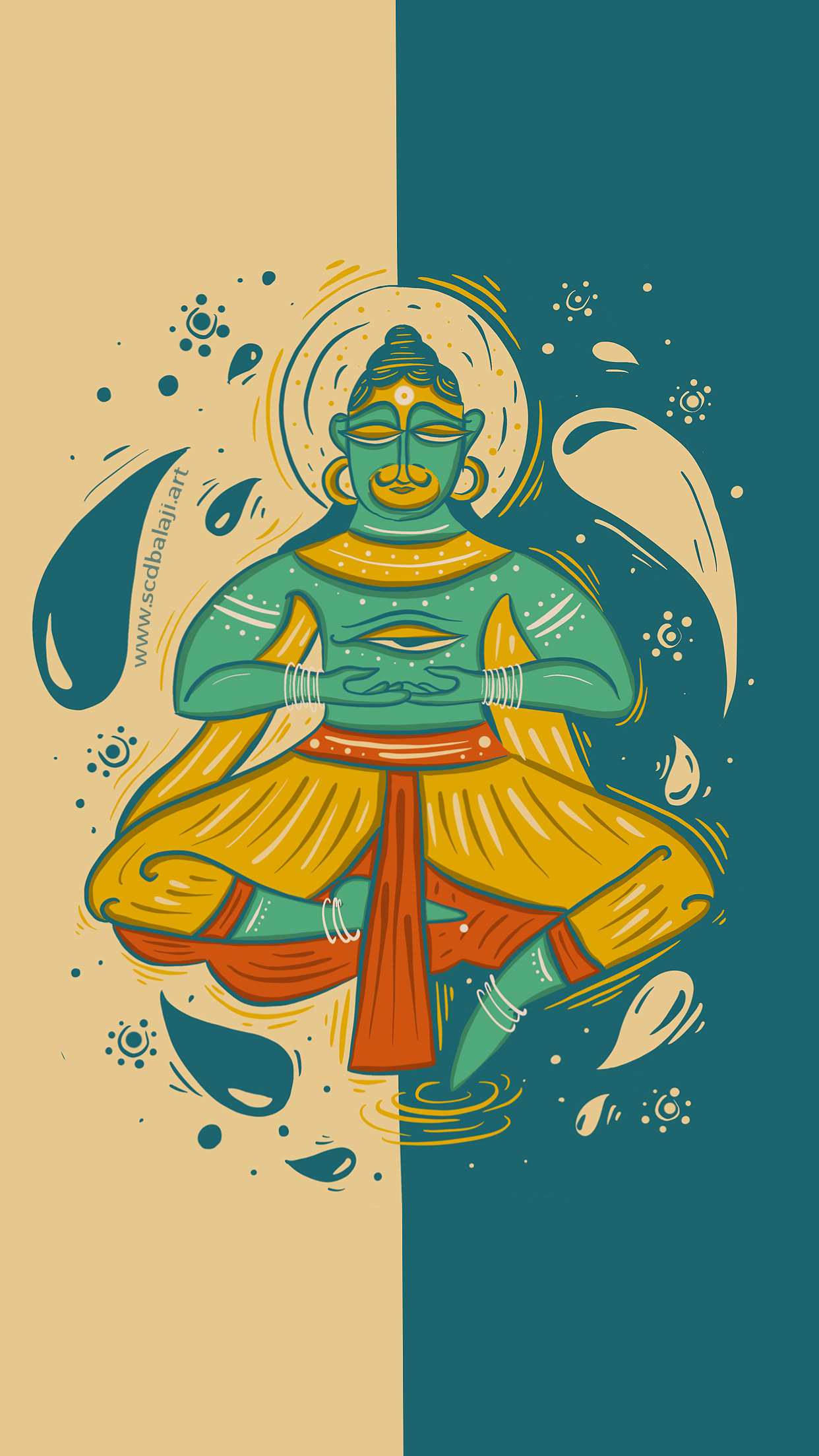 SCD Balaji - Ying Yang Hanuman Wallpaper
