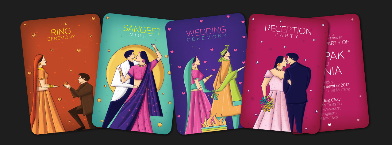 SCD Balaji - Contemporary Indian Wedding Invite Package