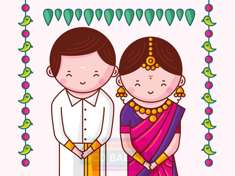 SCD Balaji - Cute Indian Brides and Grooms' Wedding Invitation Cards