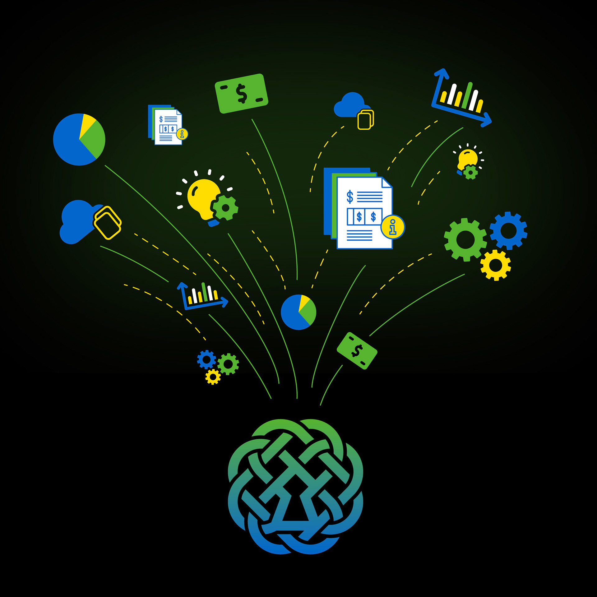 This icon is to show that all different kinds of information can be accessed within Interweave Tech