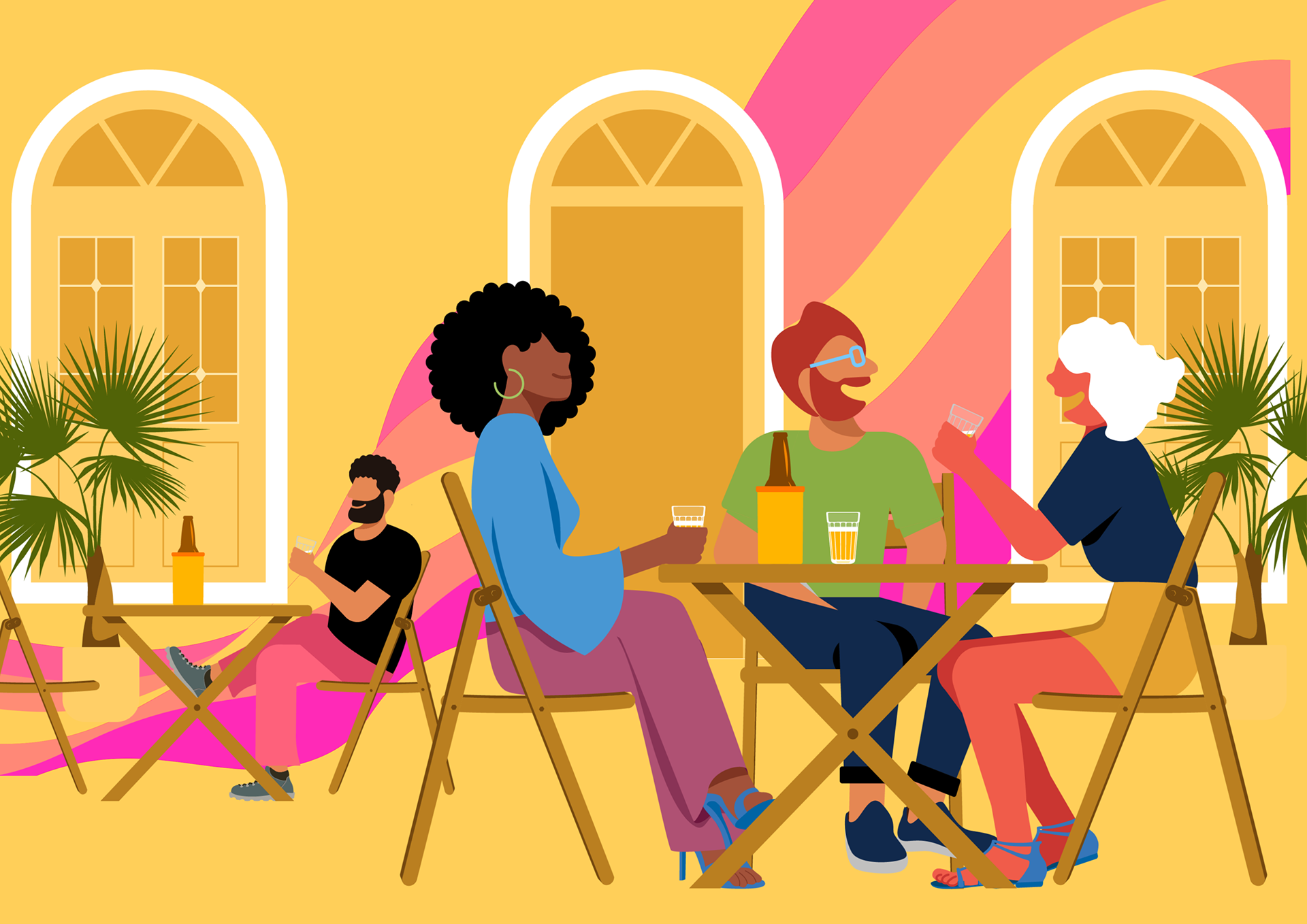 People enjoying a drink or two