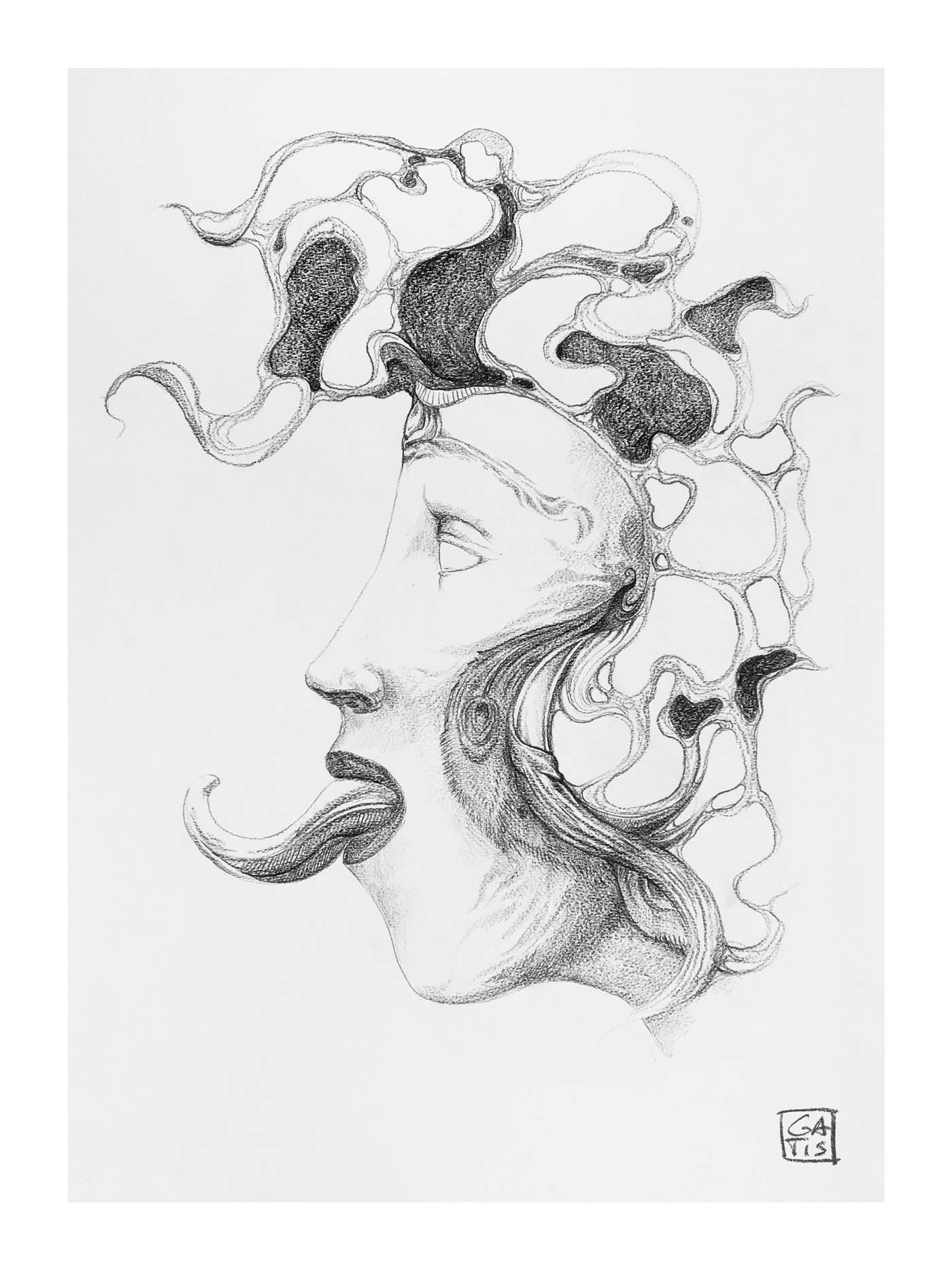 link, Gatis Cirulis, art, drawing, liking, tongue, gorgeous, sensual, black and white 