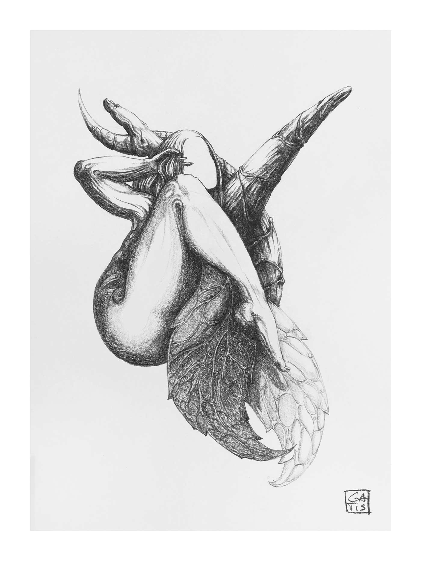 CORNUCOPIA, Gatis Cirulis, art, surreal, gorgeous, sensual, plant, horn, girl, faceless