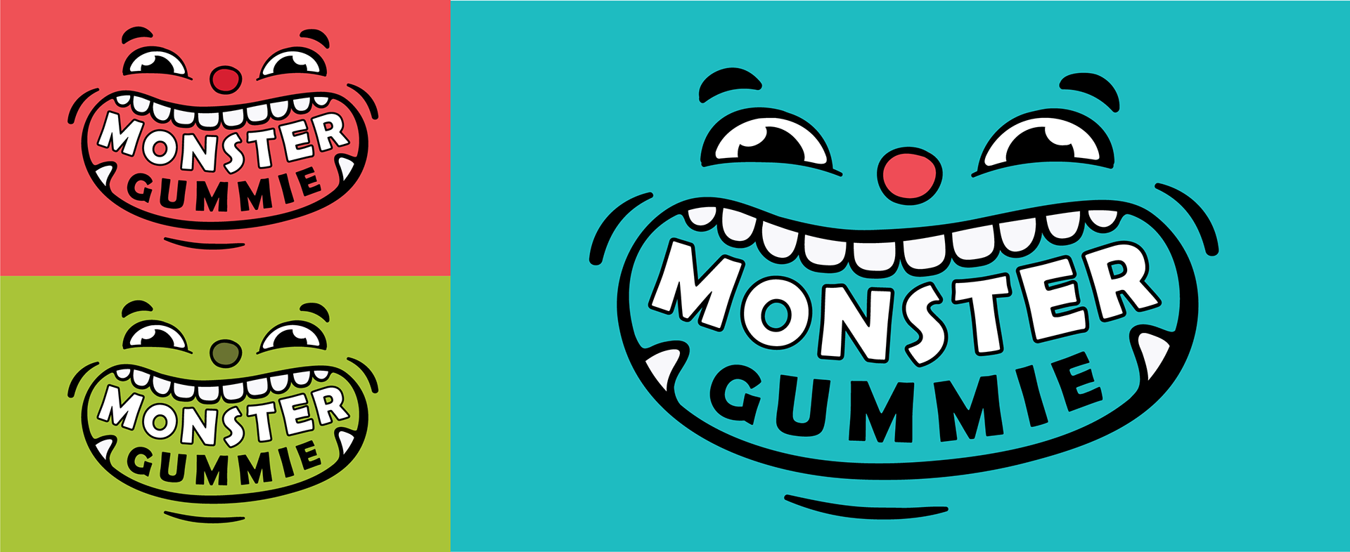 Monster Gummie Logo variations