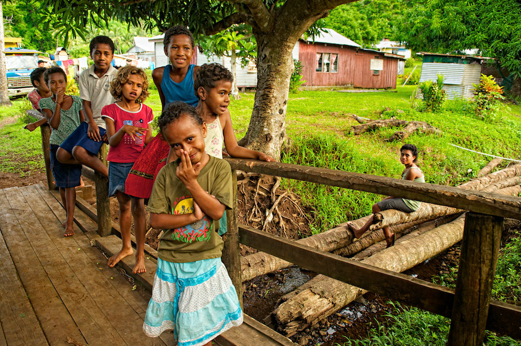 Vanuacu village kids, Matangi, Fiji