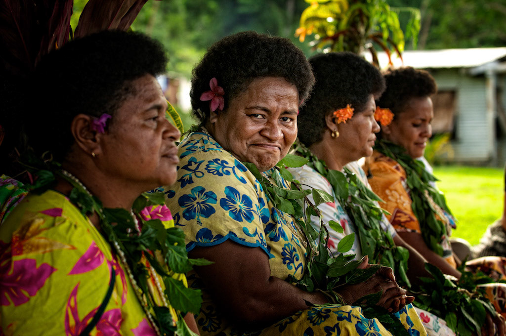Friendly ladies, Vanuacu village, Matangi, Fiji