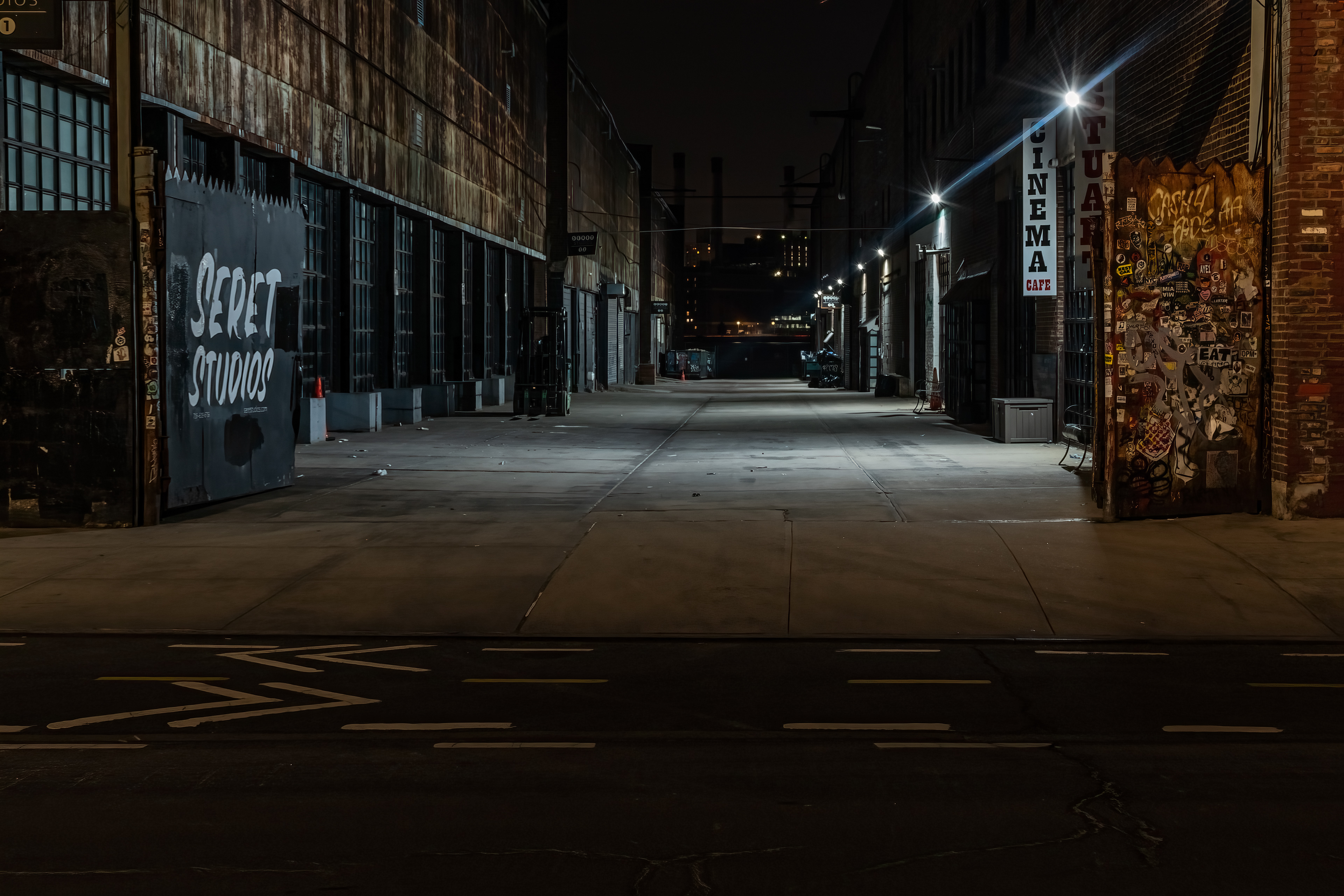 #0001 Winter Night Empty Alley