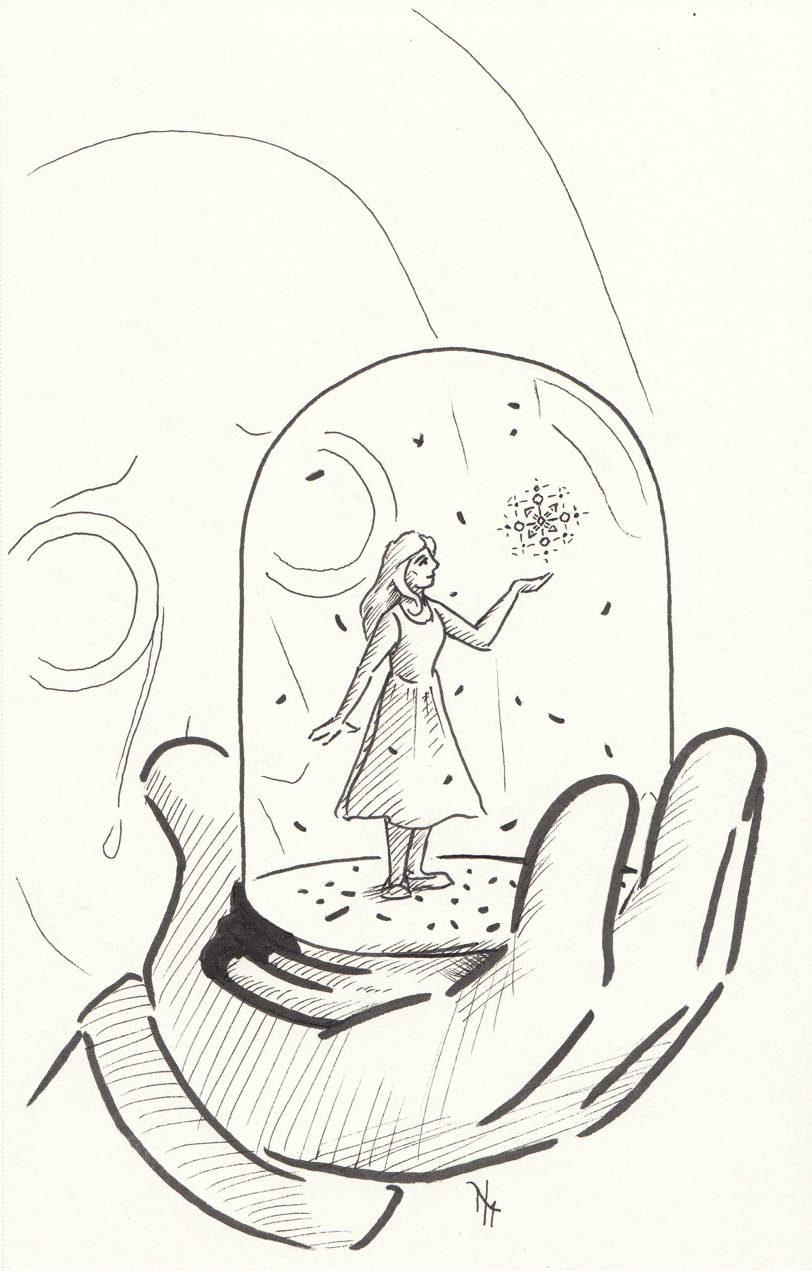 Freeze - Inktober - Ink on paper