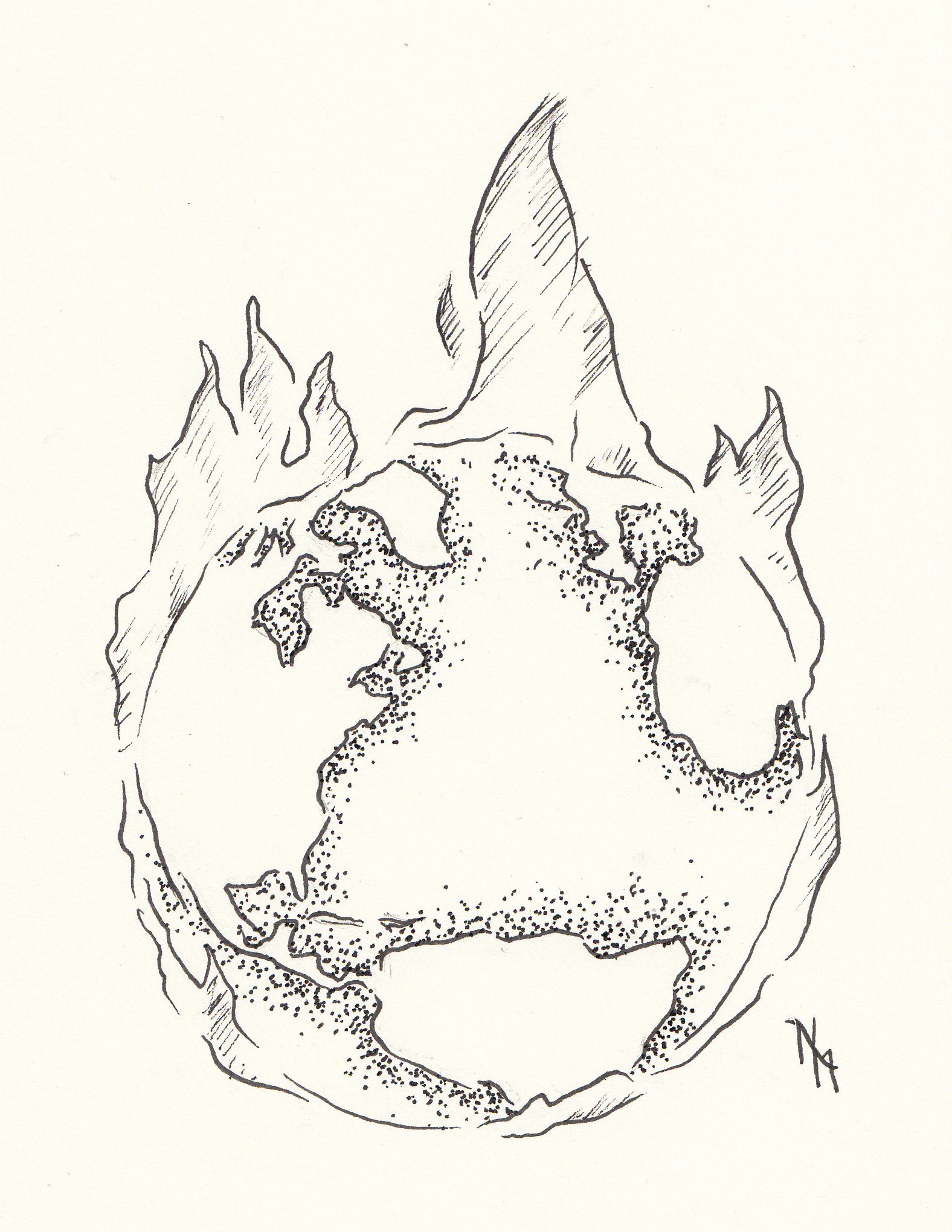 Frail - Inktober - Ink on paper