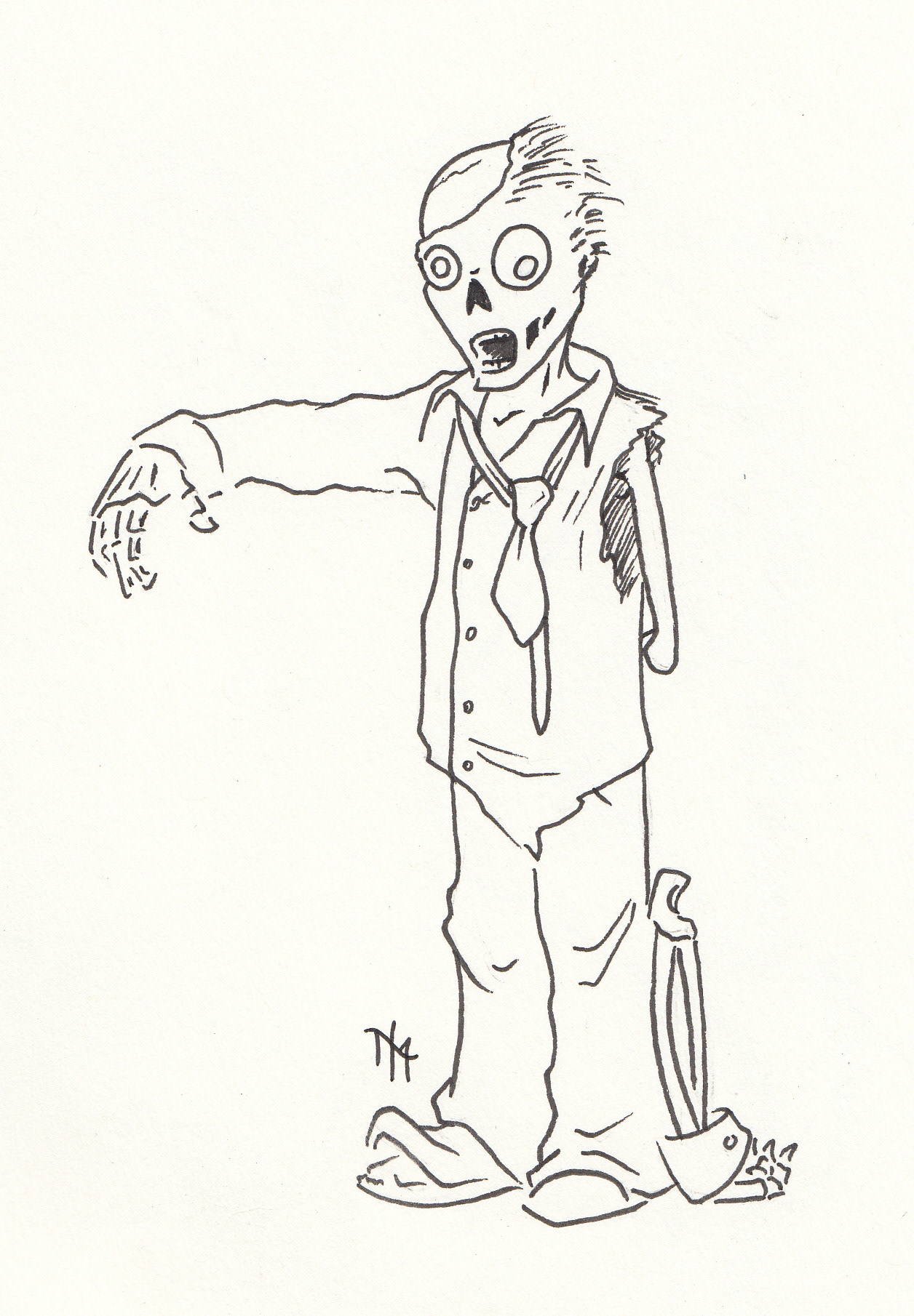 Mindless - Inktober - Ink on paper