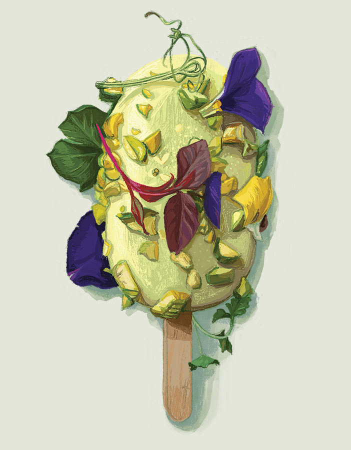 White Chocolate and Pistachio Dessert