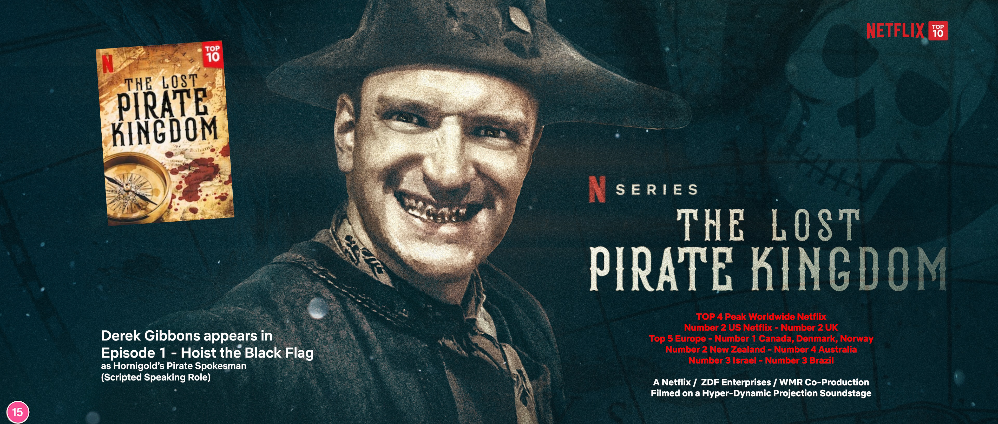 The Lost Pirate Kingdom (Netflix) // Derek Gibbons as Hornigold's Pirate Spokesman
