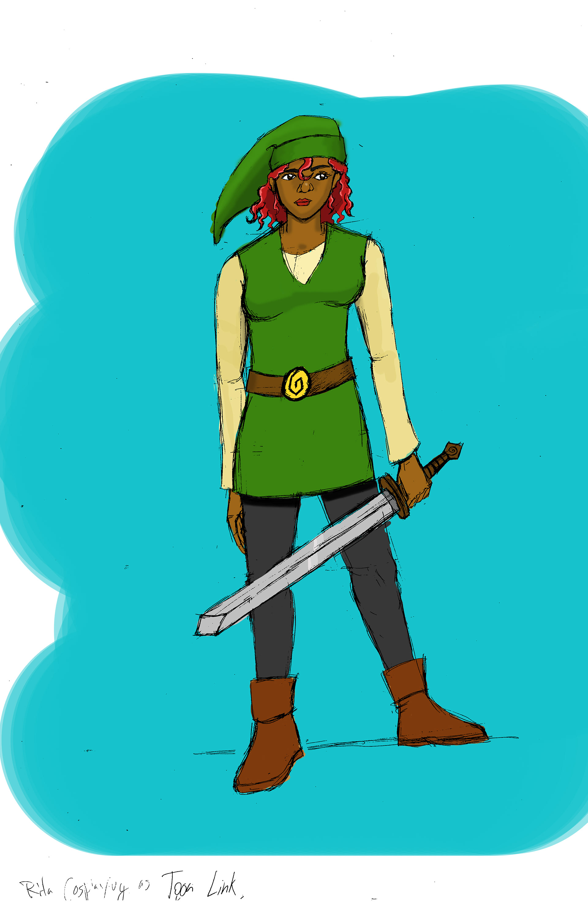 Yung Serita Cosplaying as Toon Link