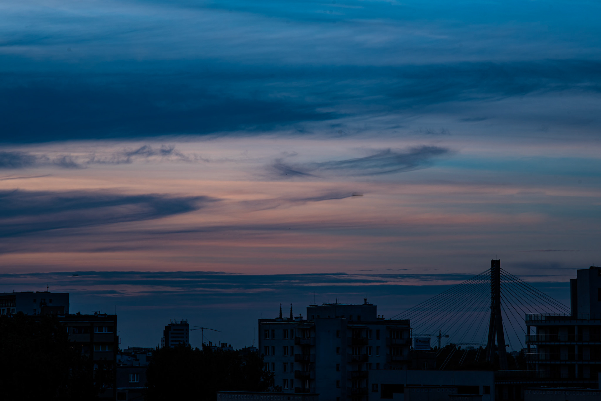 Nightingale cityscape over the City of Warsaw.
