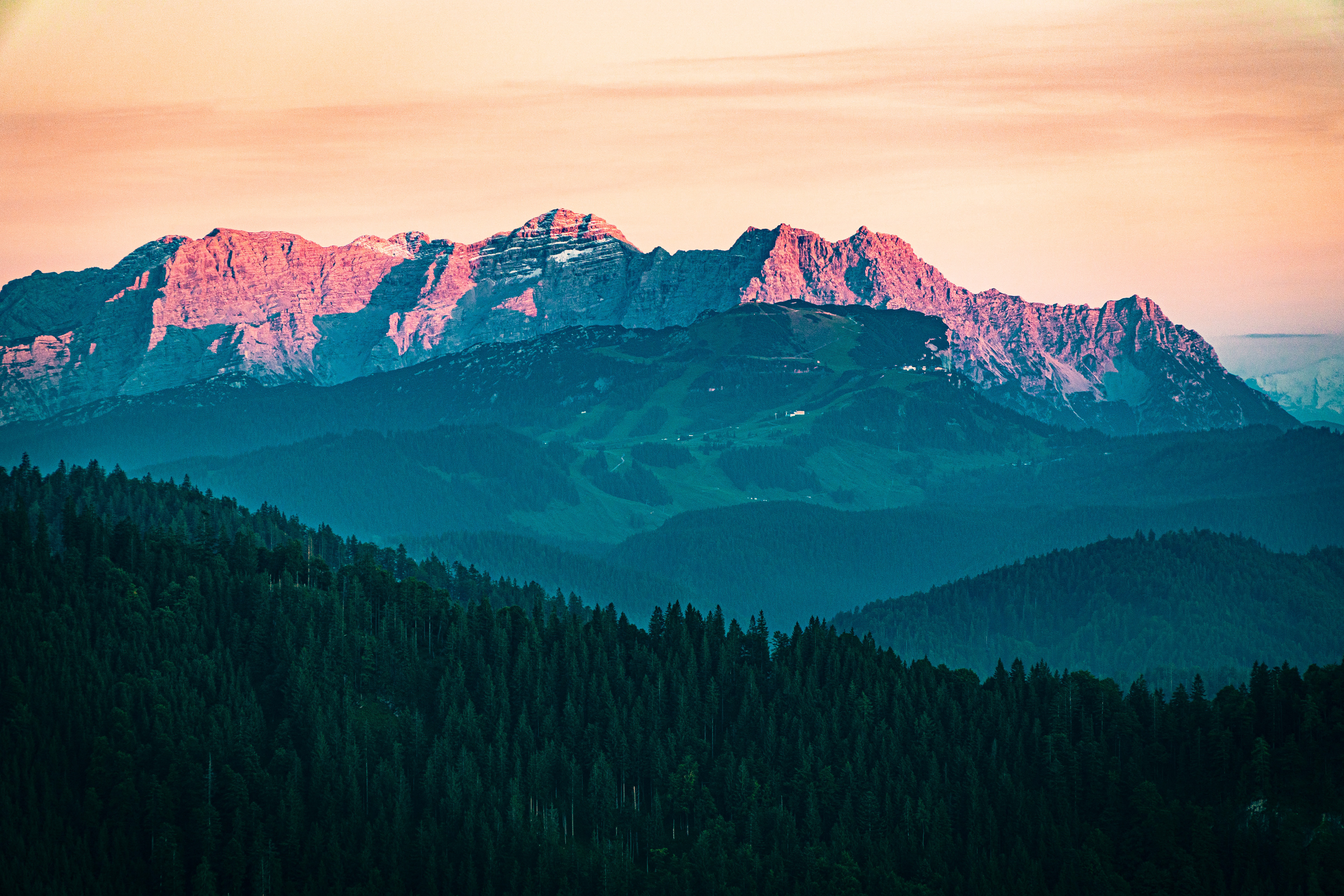 Lofer range from Rechenbergalm, Unterwössen