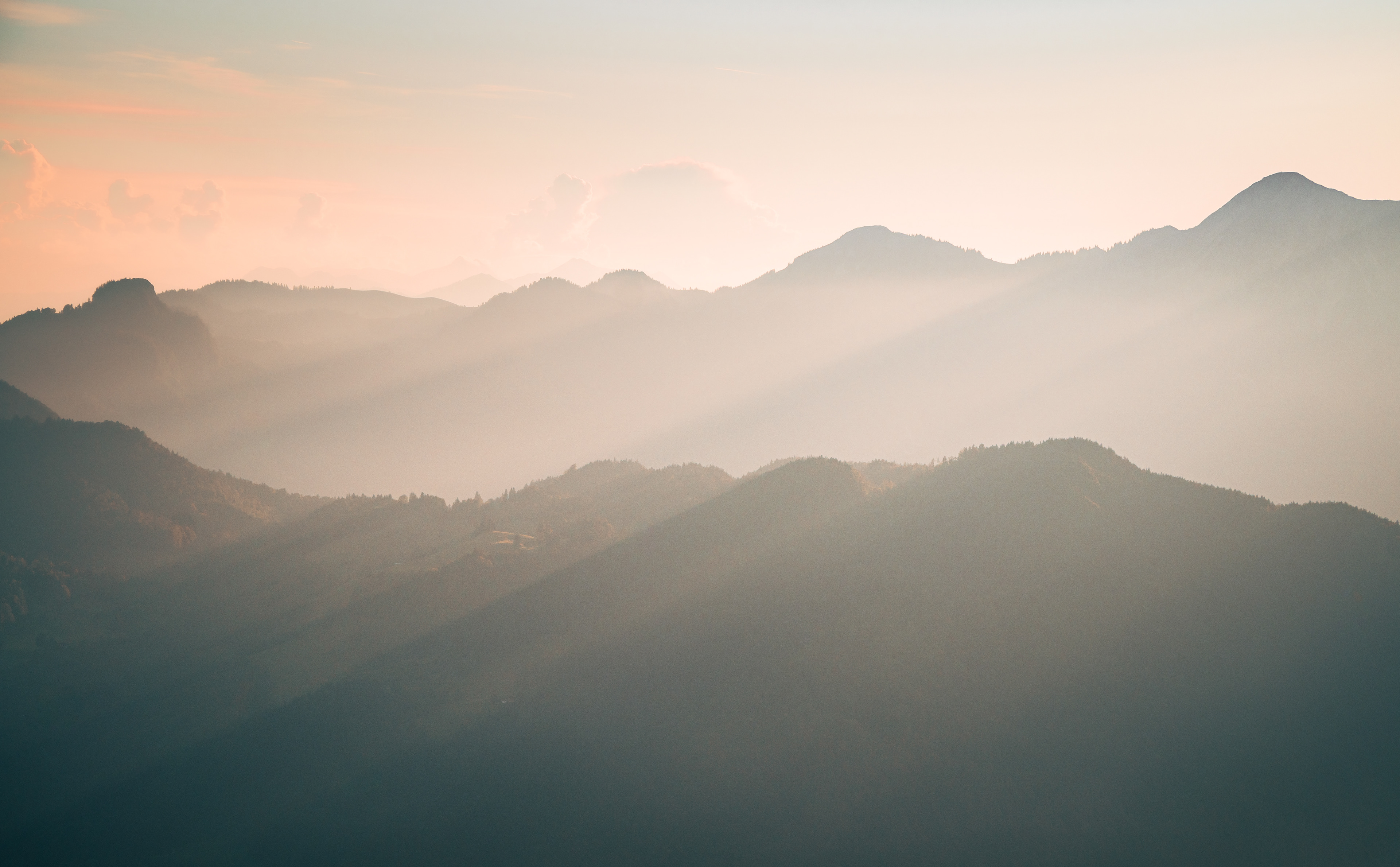 Western Chiemgauer Alps from Mt Dampfschiff, Unterwössen