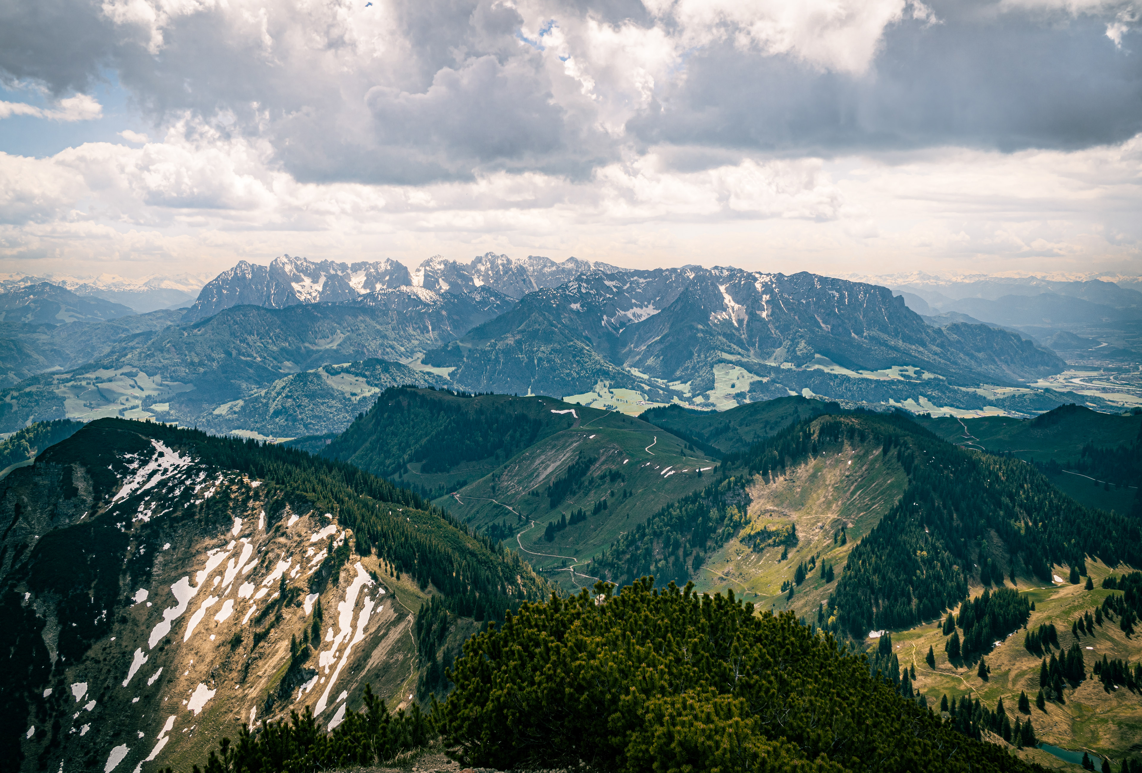 Kaisergebirge from Mt Geigelstein, Schleching