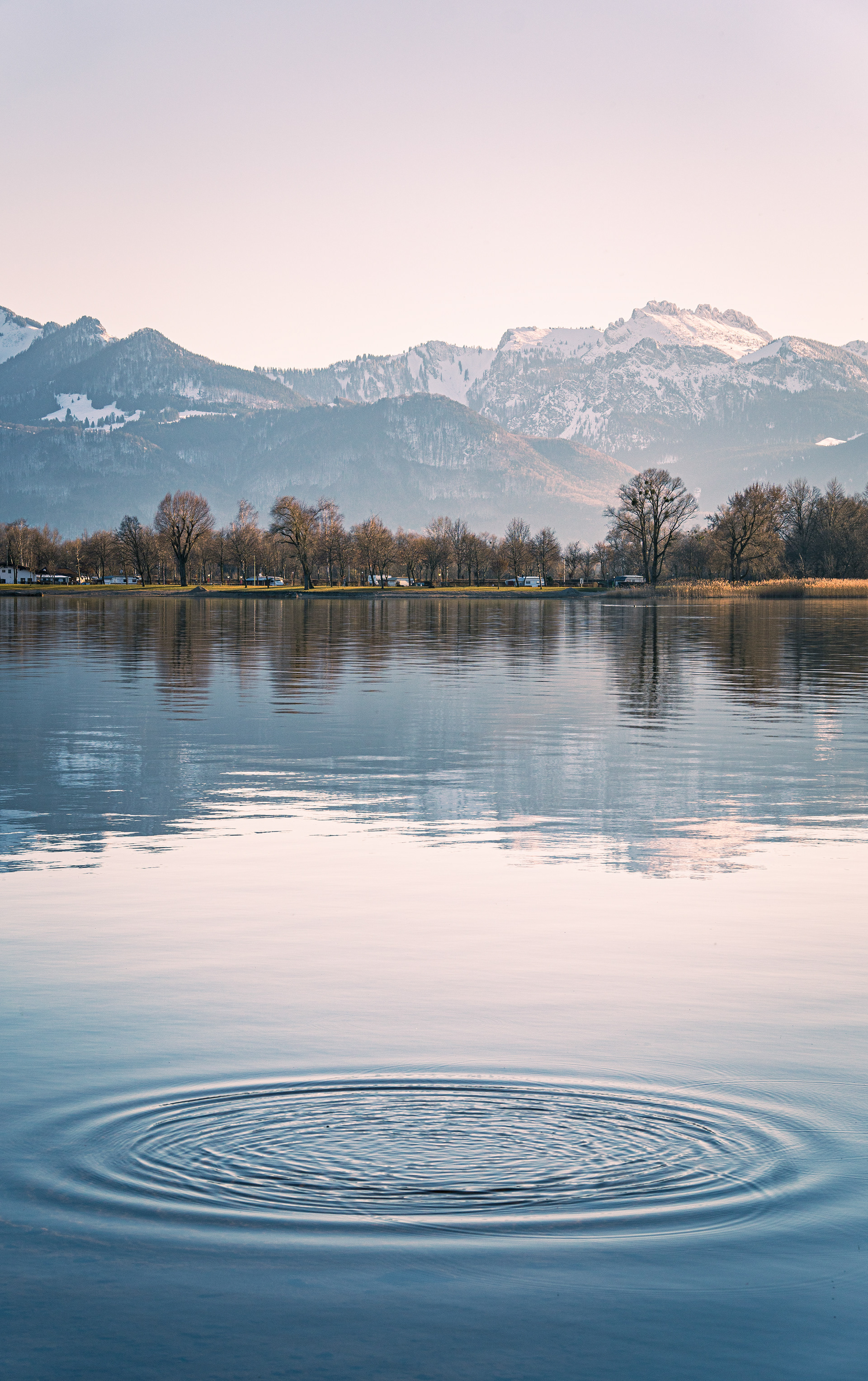 Mt Kampenwand and Lake Chiemsee from Übersee