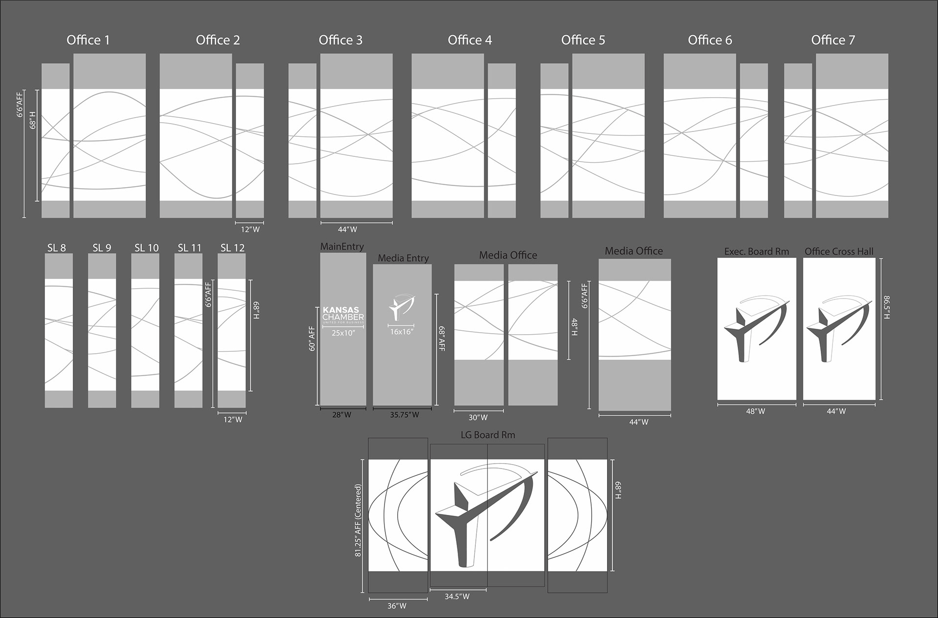 Final Layout for Custom Privacy Film with Final Positioning