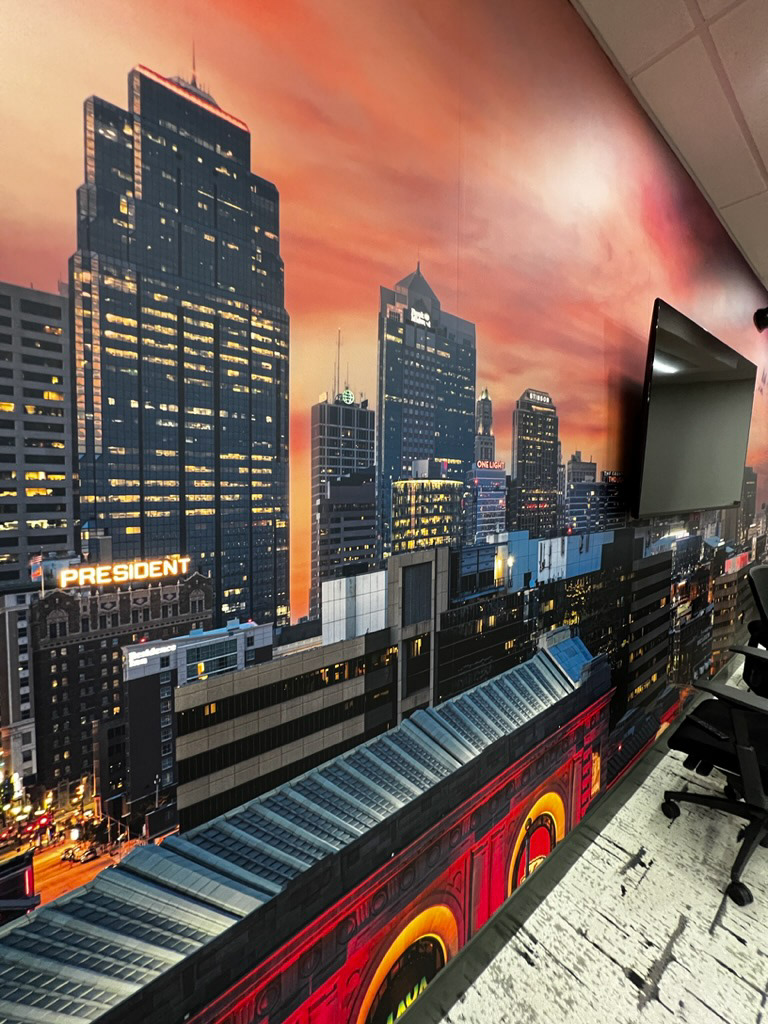 Close-up to show clarity of 10x50ft photograph