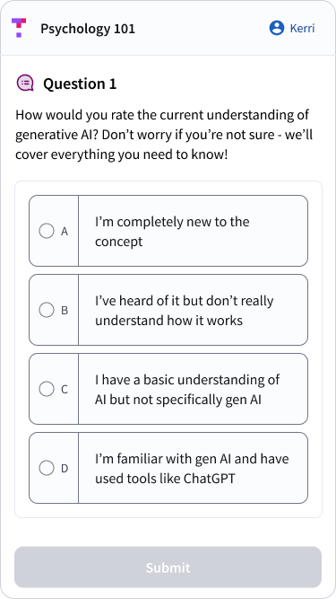 Live question