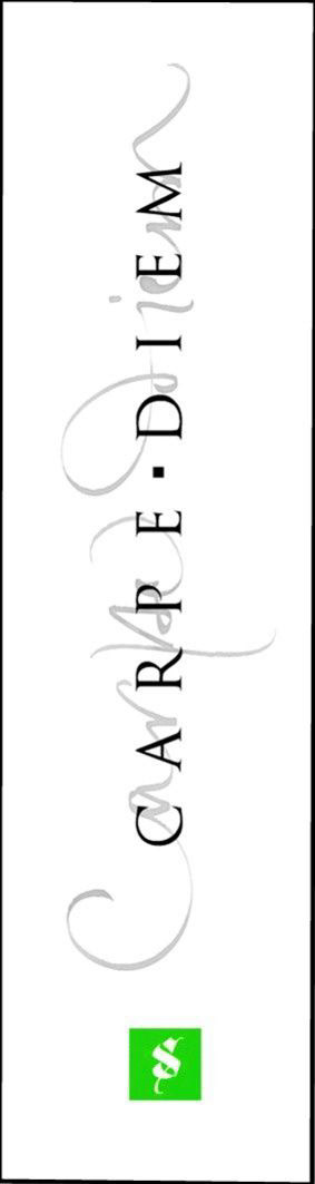 Plume de bronze & mise en page numérique - Carpe diem (2011)