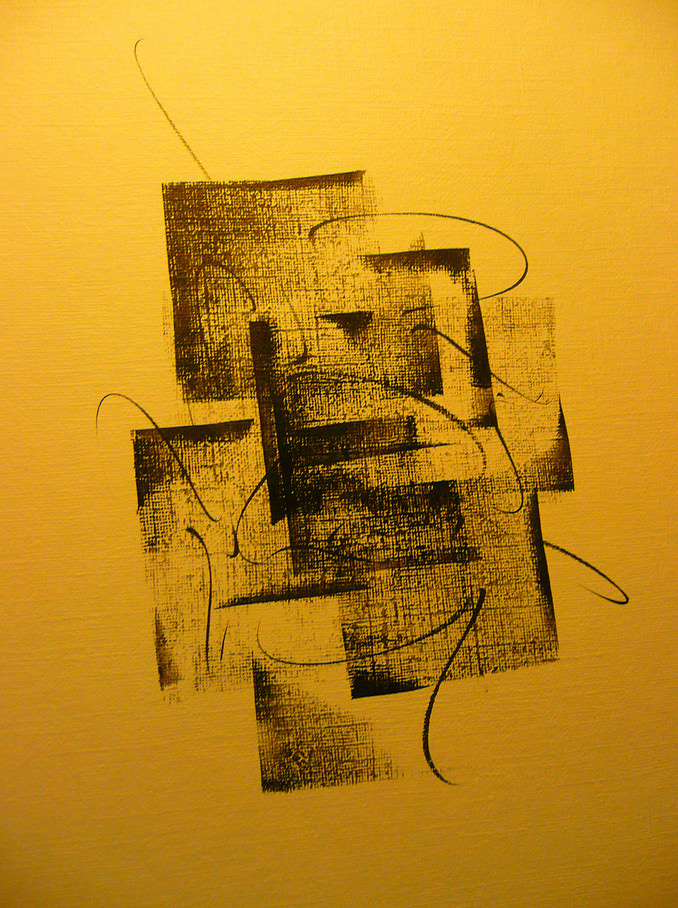 Techniques mixtes - Abstrait jaune (2011)