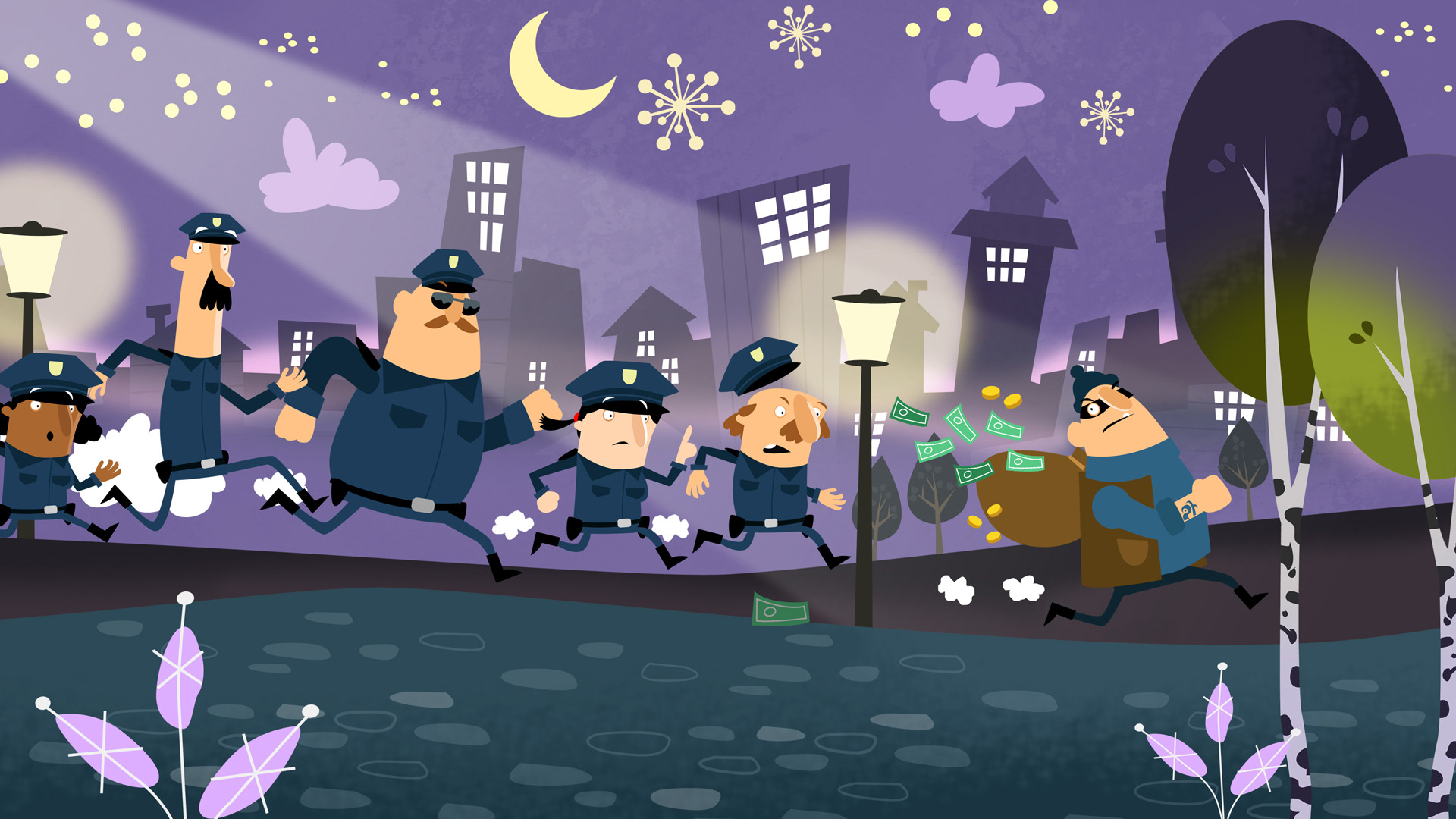 Kids app; children`s book; police