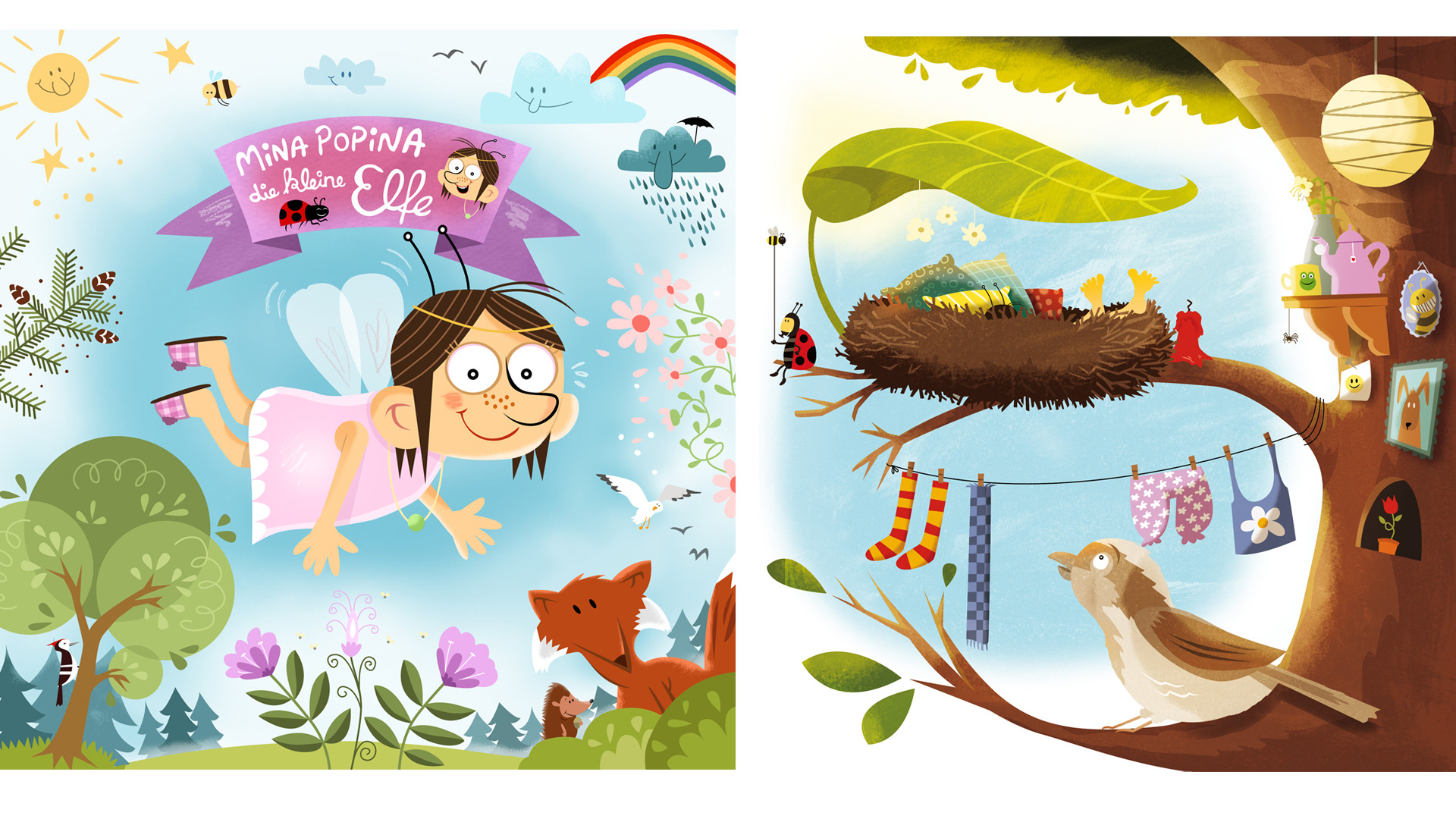 Illustration; funny; children`s book; fairy