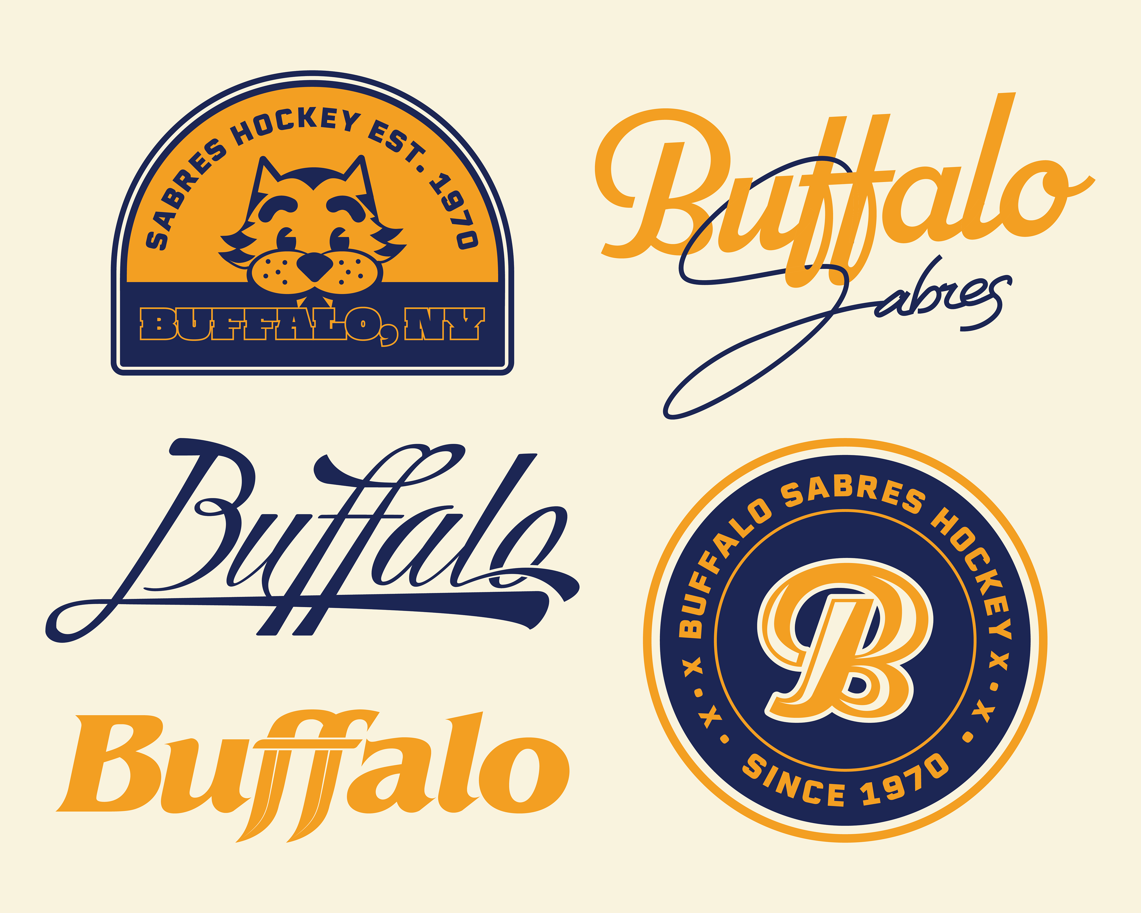 Buffalo Sabres Hockey Retro Branding