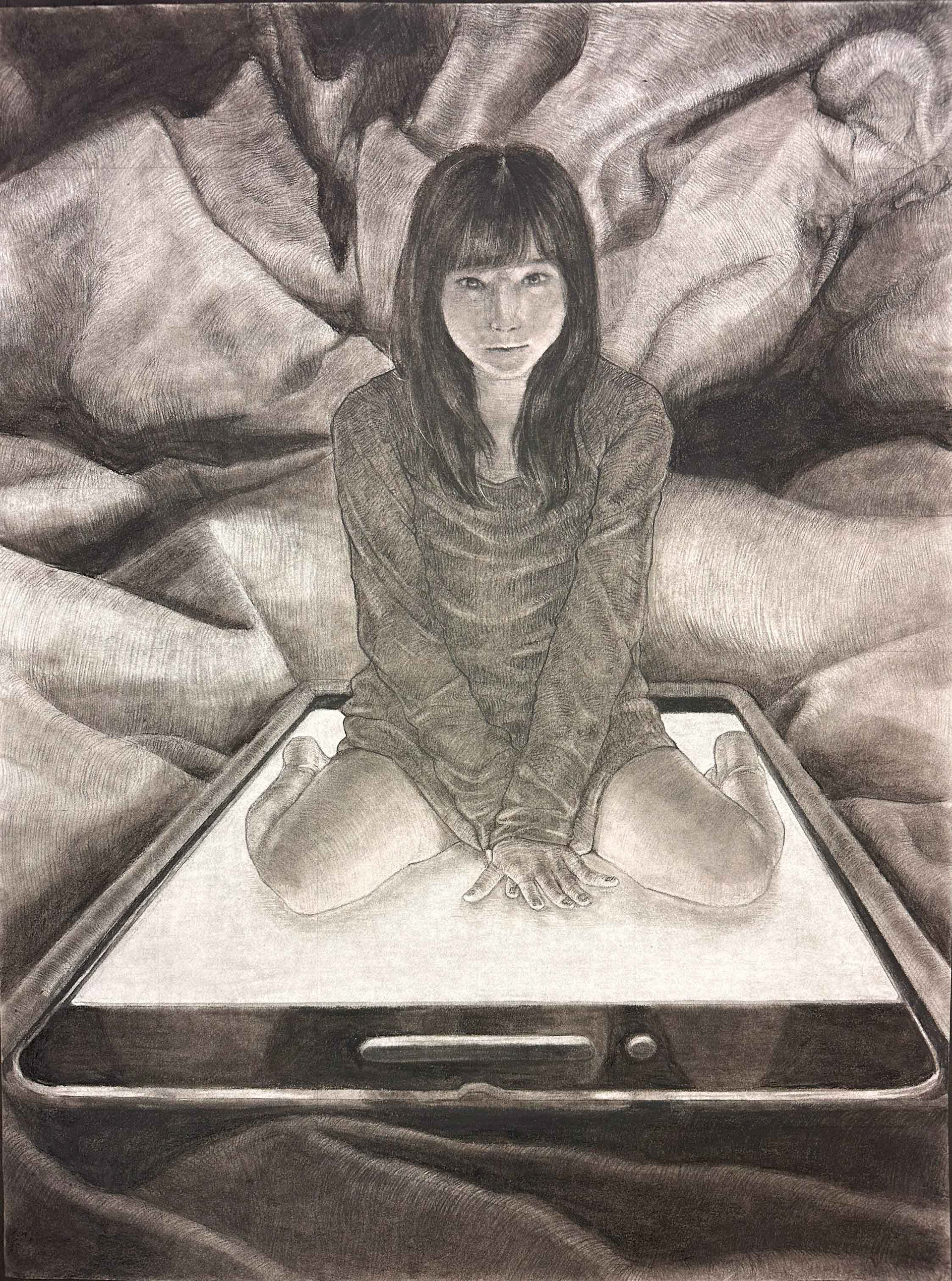 Just Sleep Already | Charcoal Pencil | 2022