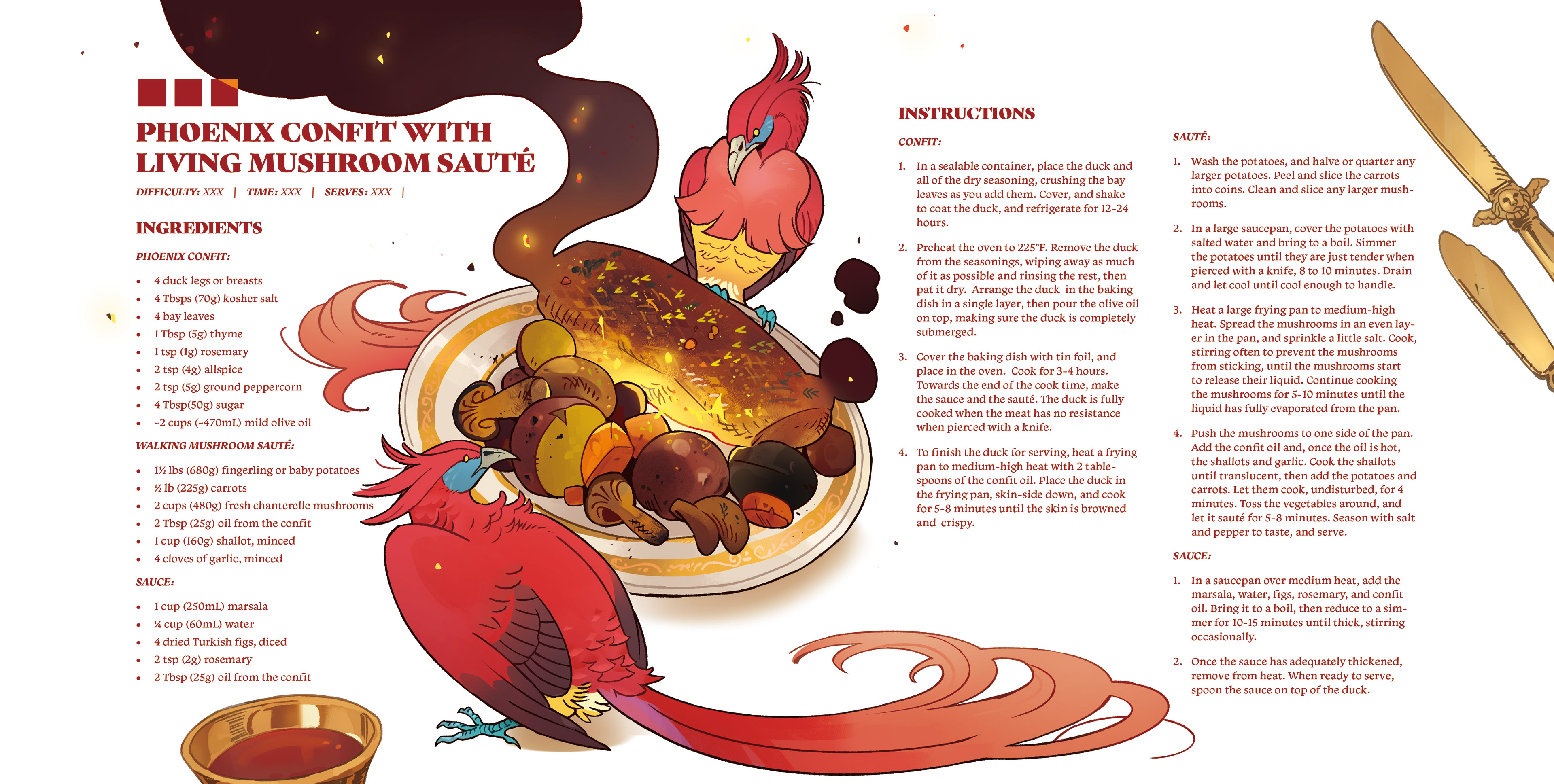 To Your Heart's Desire | Dungeon Meshi Cookbook zine, profits to World Central Kitchen