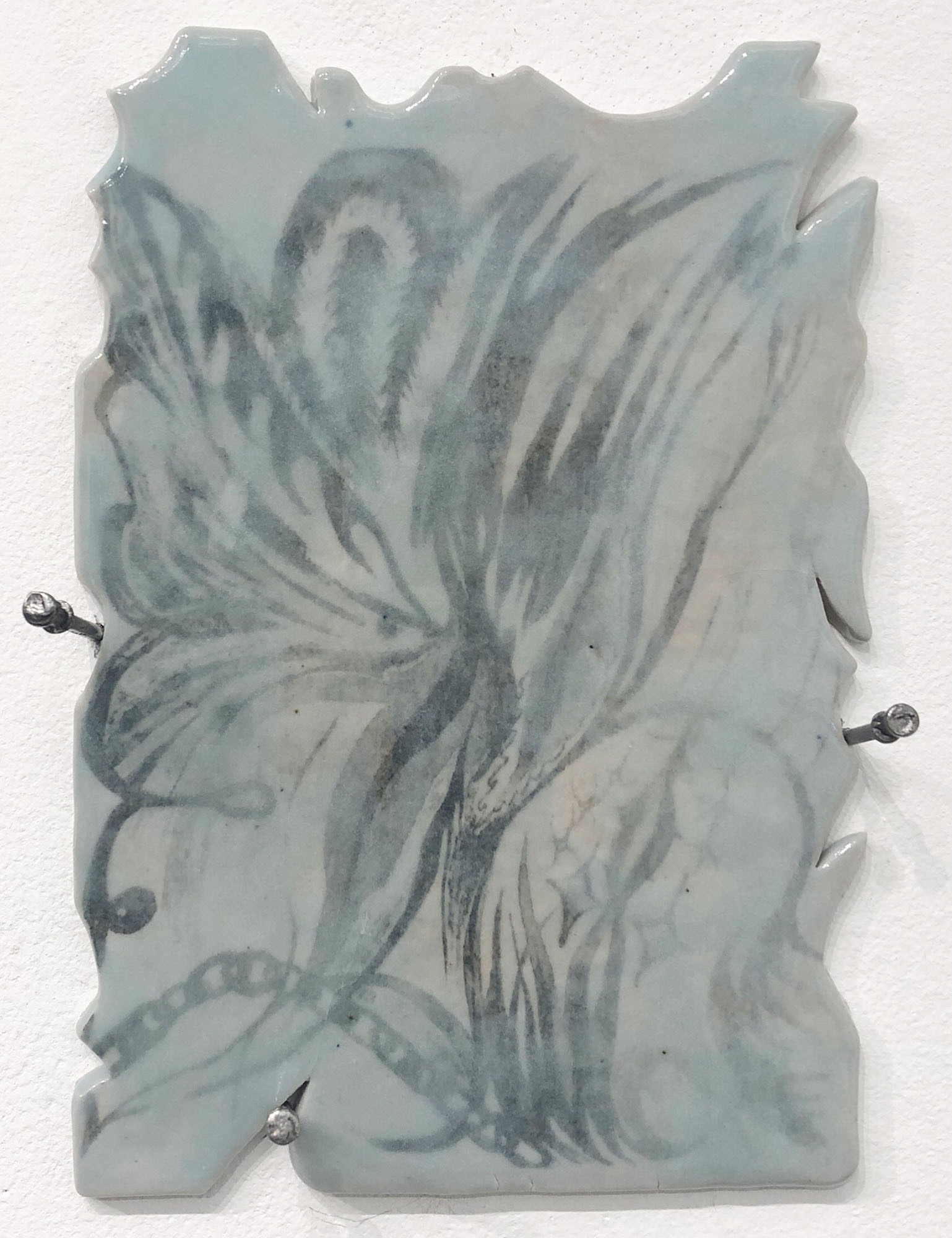 Portrait of a Butterfly,  ceramic, 2019.