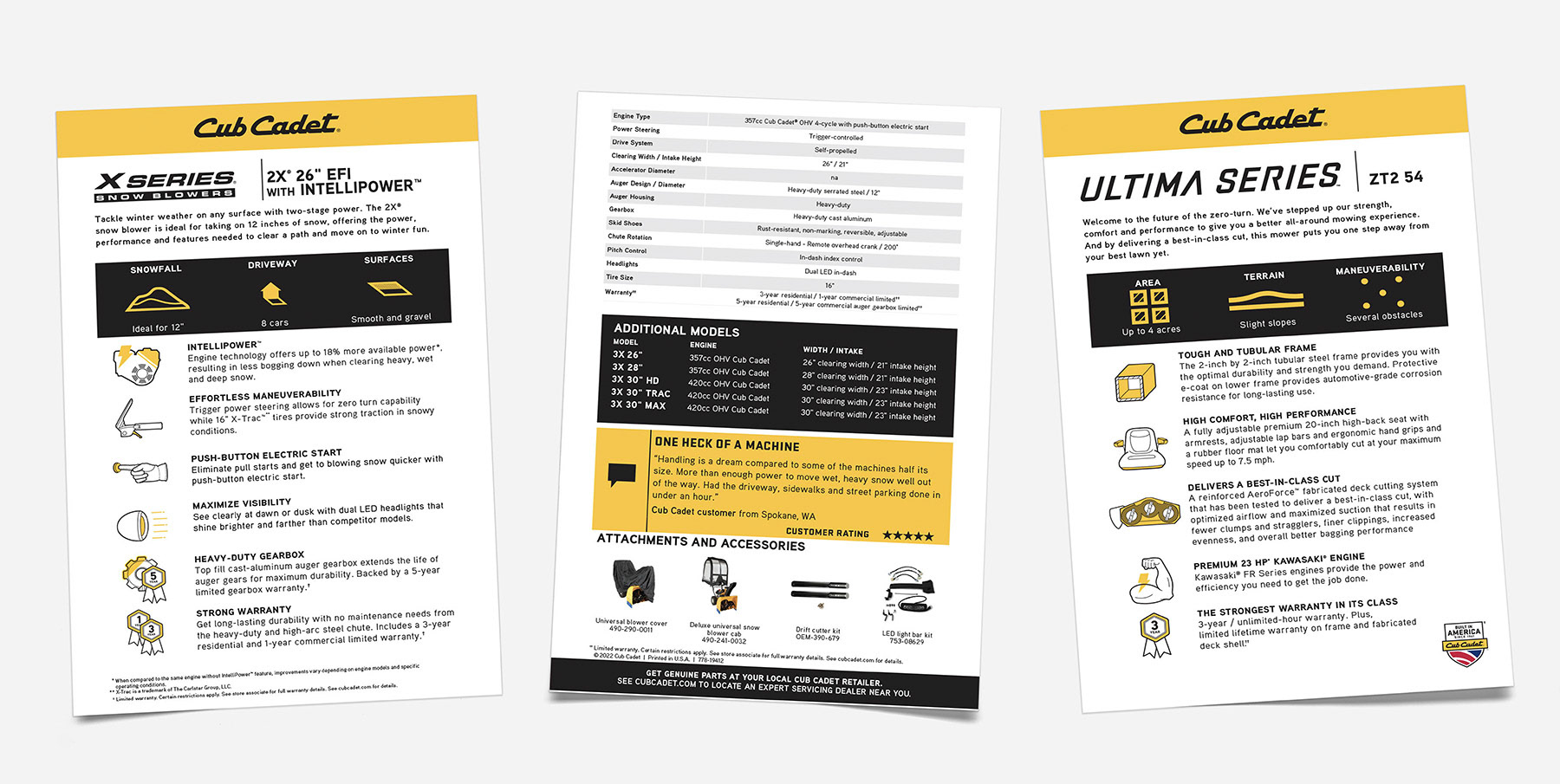 Cub Cadet Hang Tags with textured and shadow isolated with clipping. papers white blank page mockup template