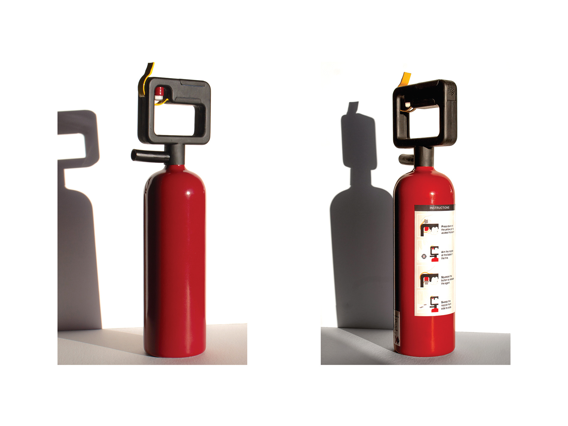 Visual model without graphics (left) and with added graphics (right).